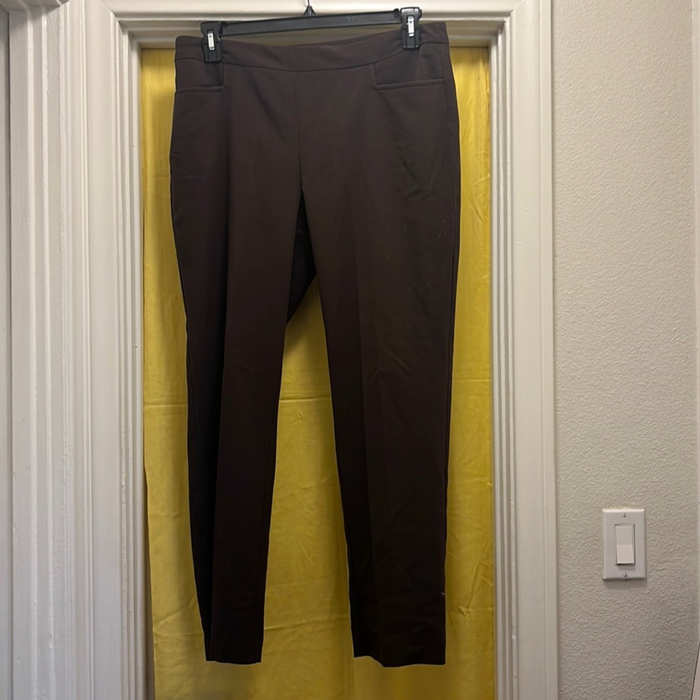 dress barn business pants chocolate